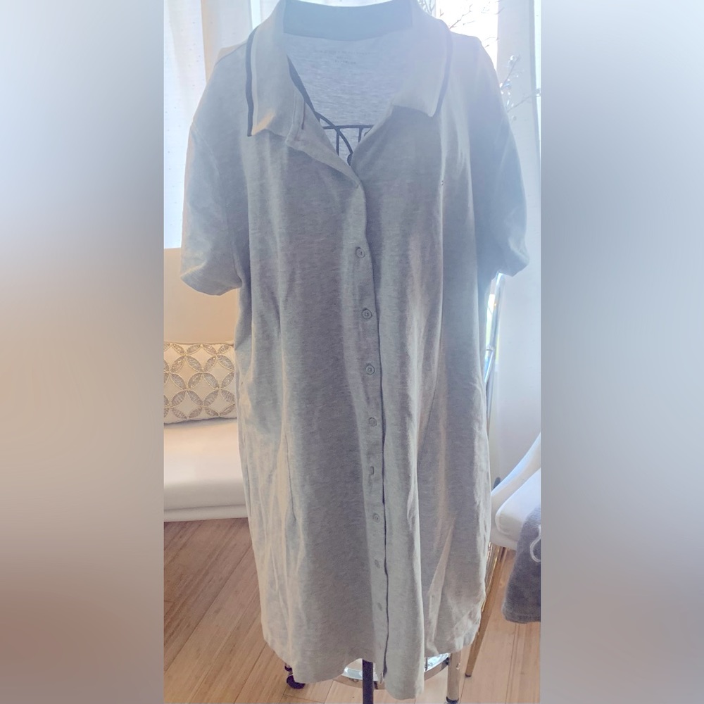 Tommy Hilfiger Polo Cotton Buttons Down front Knee Length Activewear Dress XL